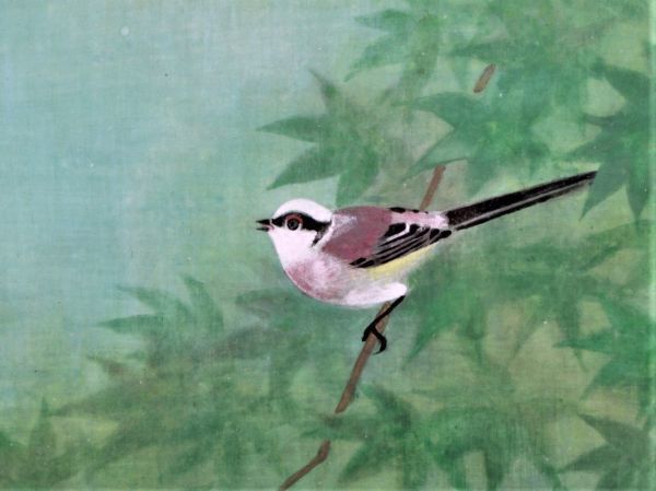 【数量限定】 真作》☆野々内 宏【柄長】共シール＊日本画 4号.額装＊師 松尾 絵画