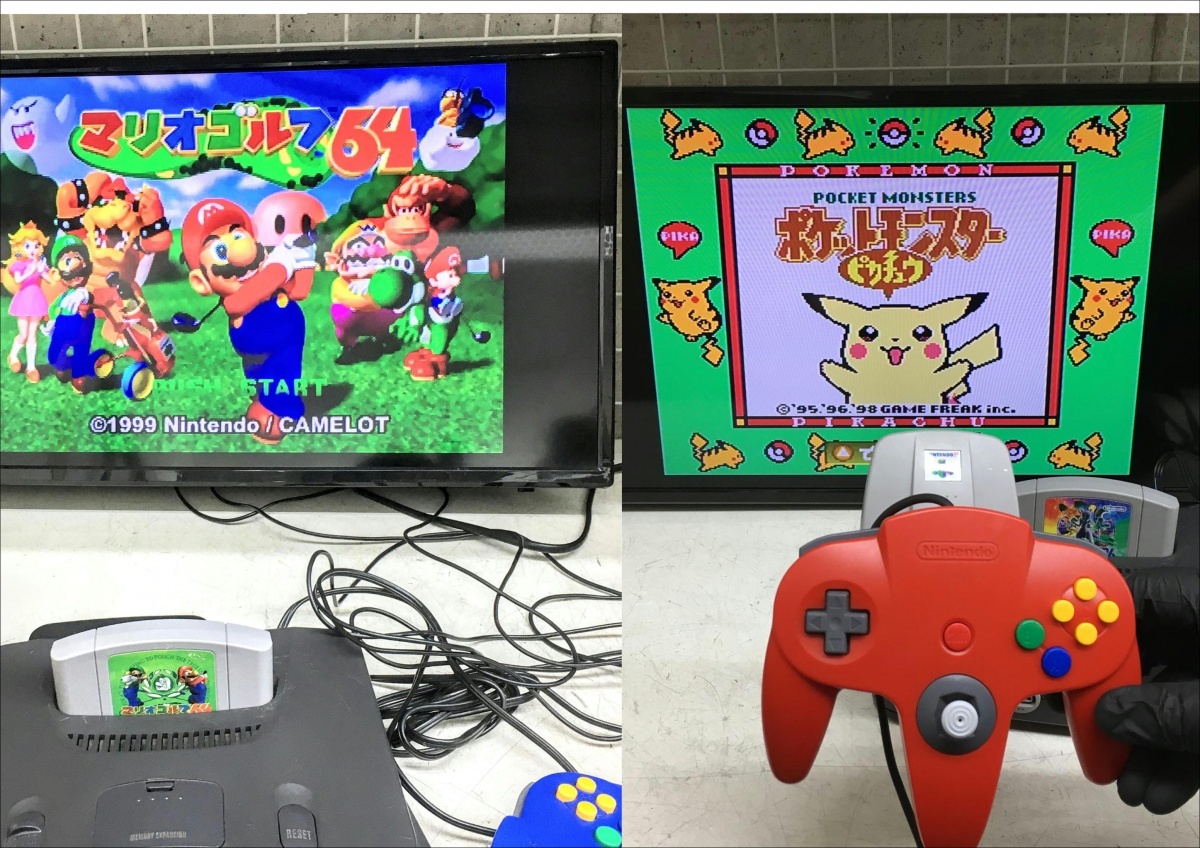 中古品 Nintendo 任天堂 Nintendo64 NUS-001 ※本體+ACアダブタ+AVケーブル+コントローラー3個(gè)+カセット15本セット
