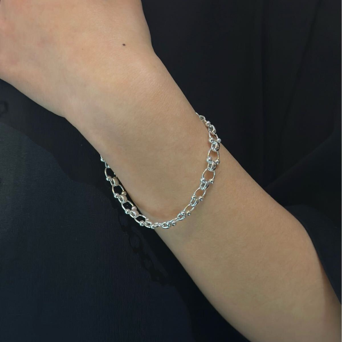 希少 レア blatto 925silver 925シルバー チェーン ブレスレット　bla-bra-SZ012-15g-00340 U アクセサリー SV925_画像3