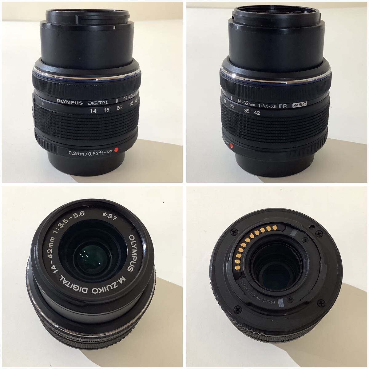 【動作品】OLYMPUS ミラーレス一眼カメラ PEN Lite E-PL3 ブラック＋レンズ 14-42mm F3.5-5.6 II R MSC＋40-150mm F4-5.6 R ED MSC 中古品