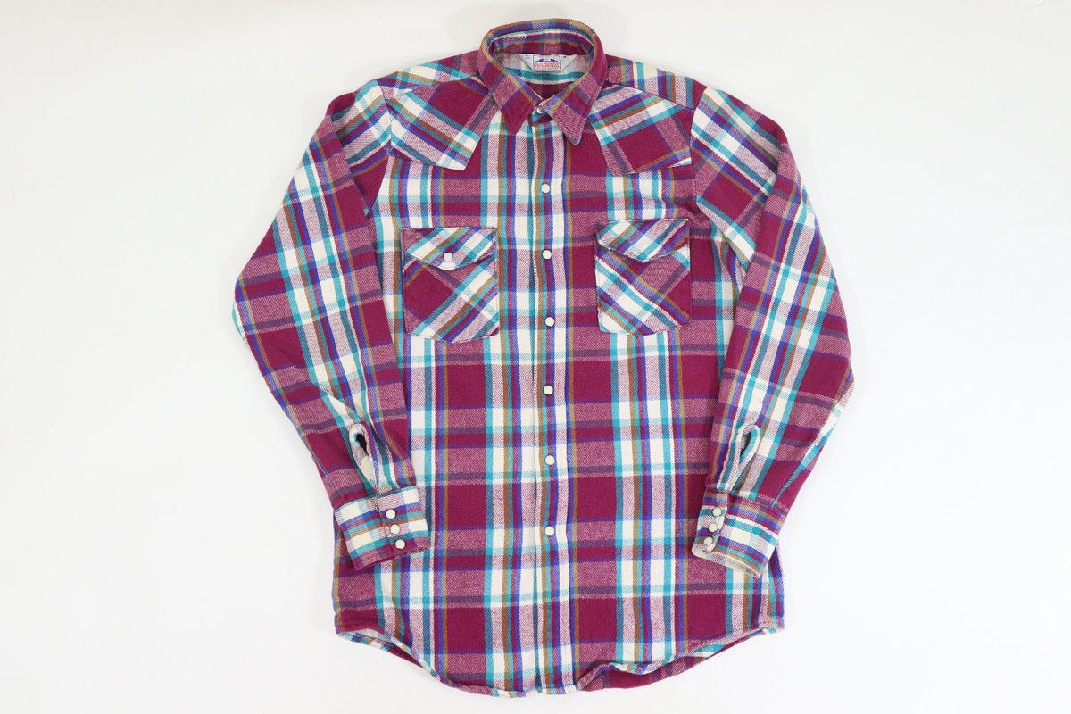 古着 k1297 Mサイズ ビンテージヘビーネルシャツ607080900USAオリジナルvintageヴィンテージdakotaダコタ_画像1