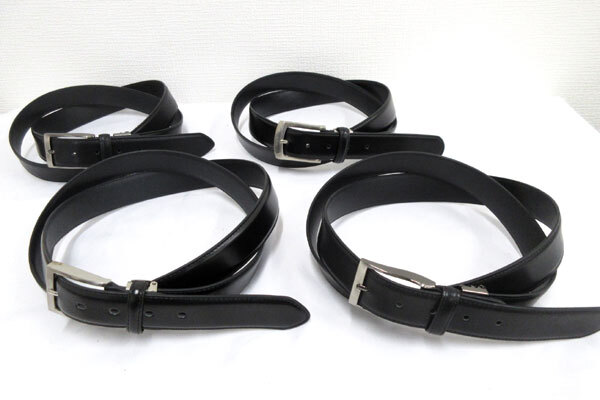送料300円(稅込)■nn441■メンズ ベルト ブラック 3種 4點【シンオク】
