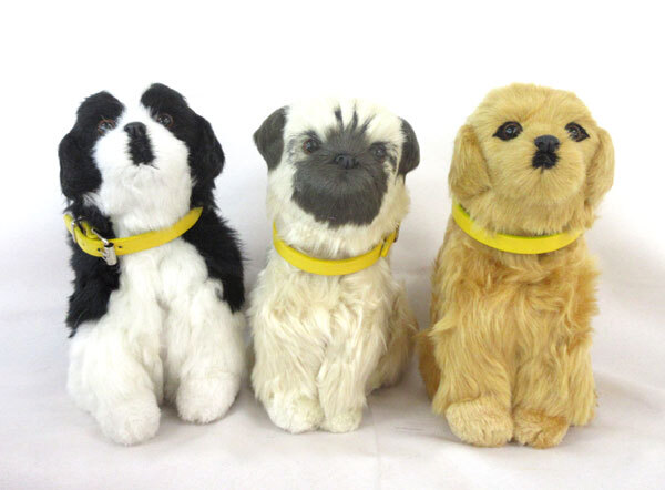 送料300円(稅込)■jz586■種類おまかせ 人感センサー付きぬいぐるみ 犬 5點【シンオク】