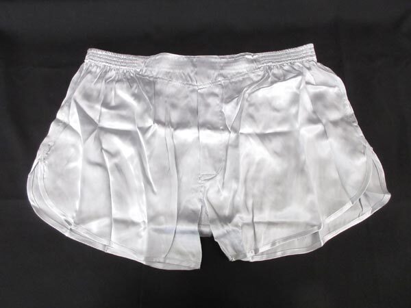 送料300円(稅込)■bv206■(1127)メンズ アビエ シルク ボクサーパンツ シルバー EL 5點(diǎn)【シンオク】