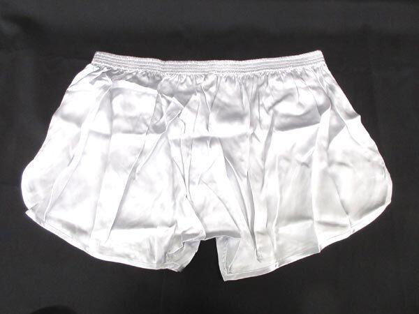 送料300円(稅込)■bv206■(1127)メンズ アビエ シルク ボクサーパンツ シルバー EL 5點(diǎn)【シンオク】