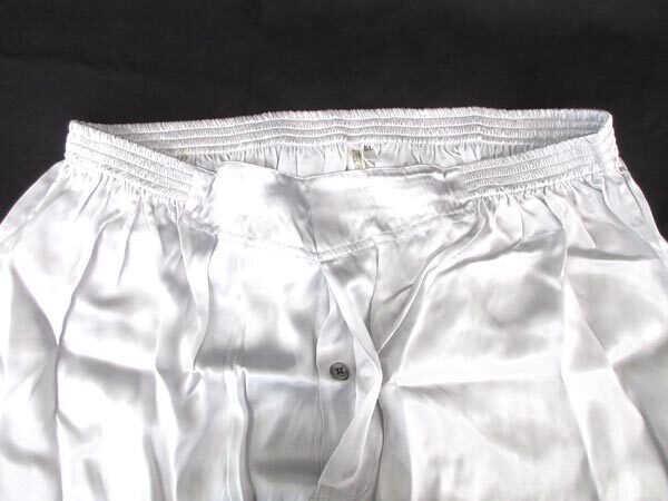 送料300円(稅込)■bv206■(1127)メンズ アビエ シルク ボクサーパンツ シルバー EL 5點(diǎn)【シンオク】