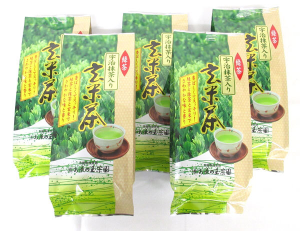 送料300円(稅込)■fs040■◎京都 お茶の玉宗園 宇治抹茶入り玄米茶 國(guó)産 200g 5點(diǎn)【シンオク】