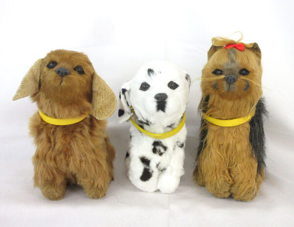 送料300円(稅込)■jz586■種類おまかせ 人感センサー付きぬいぐるみ 犬 5點【シンオク】