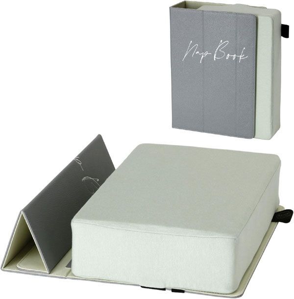 送料300円(稅込)■sd134■スパイス Nap Book 立てて置ける仮眠まくら グレー 2點【シンオク】
