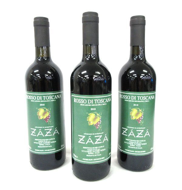 送料300円(稅込)■dy025■ザザ ロッソ?ディ?トスカーナ 2018 赤ワイン 750ml 3本【シンオク】
