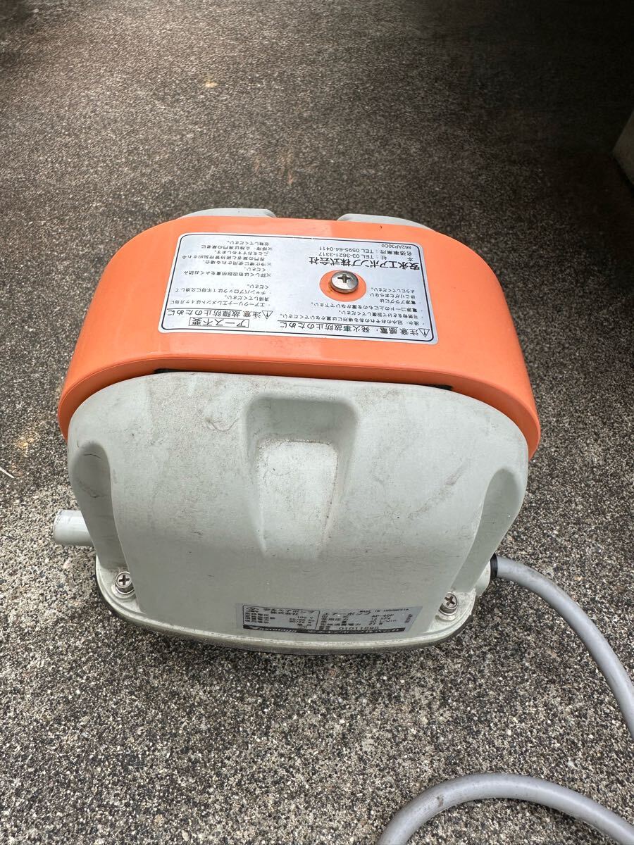 安永エアーポンプ　AP-４0P　 屋外屋根付き場所での使用