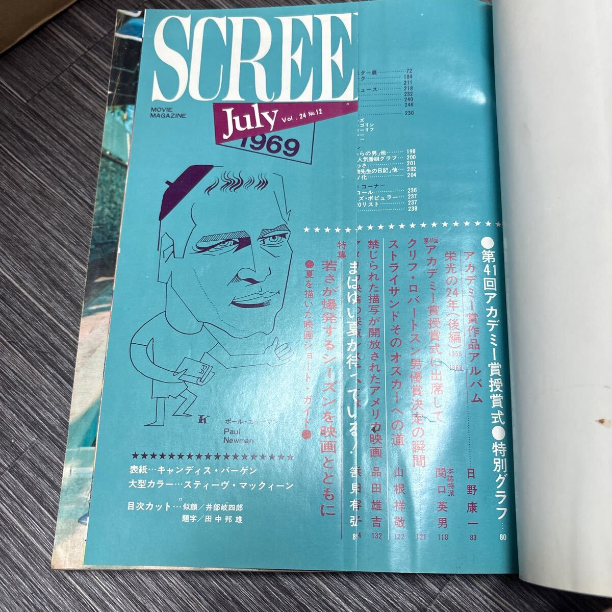 スクリーン SCREEN 1969年 7月號●グラフと読物/アカデミー賞/CANDICE BERGEN/キャンディス?バーゲン/vol.24/近代映畫社/7月 ★3357