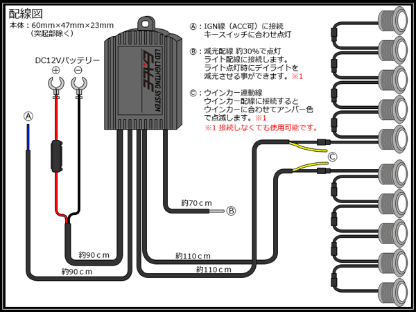 バンパー 埋め込み 1W×10連 LED デイライト ウインカー連動 ホワイト / アンバー ツインカラー モデル 防水 シルバー P-54