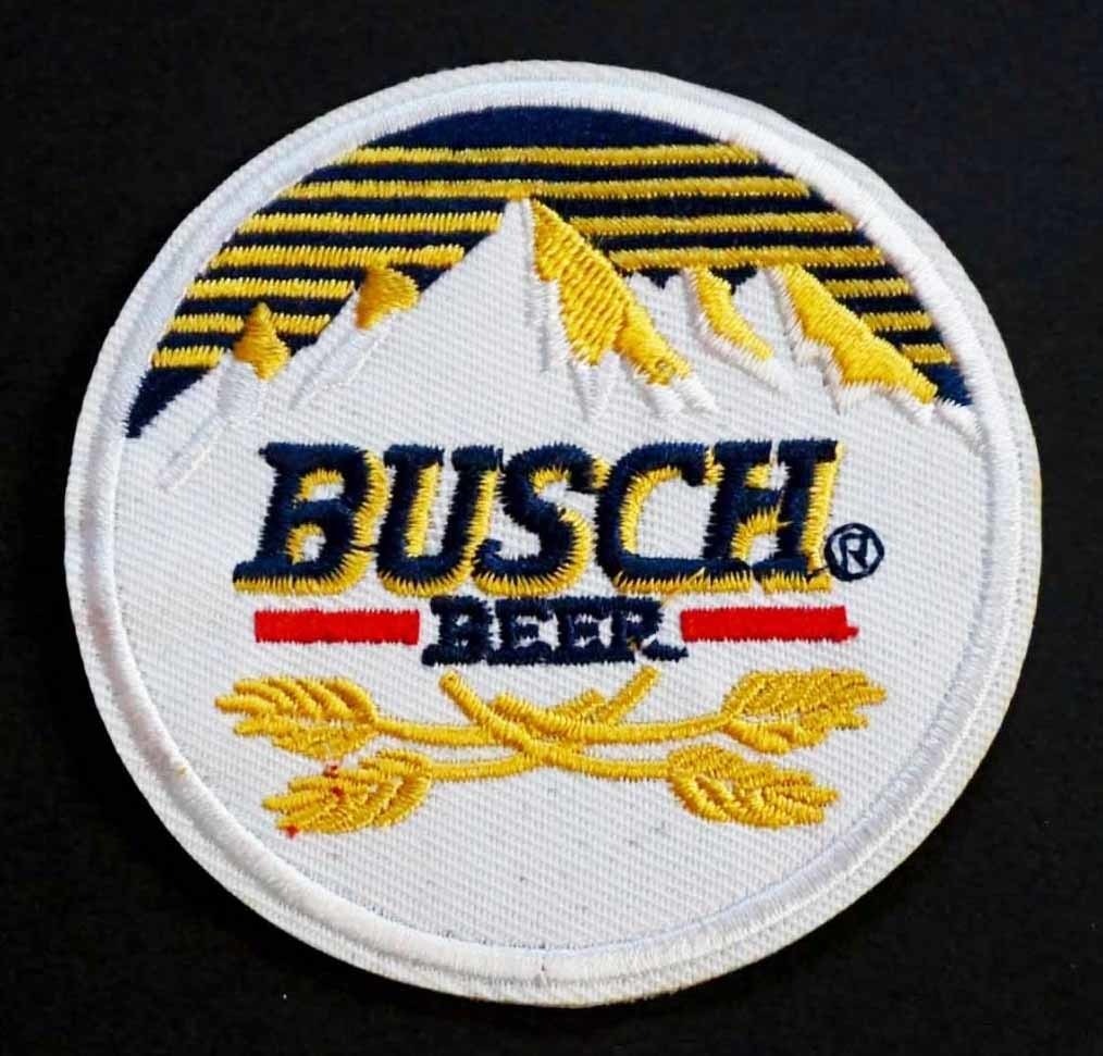 《黄昏雪山BS金麦》■新品『BUSCH 　BEER』 アメリカ ビール 刺繍ワッペン（パッチ）■サバゲー ミリタリー ファッション■衣類・衣服DIY
