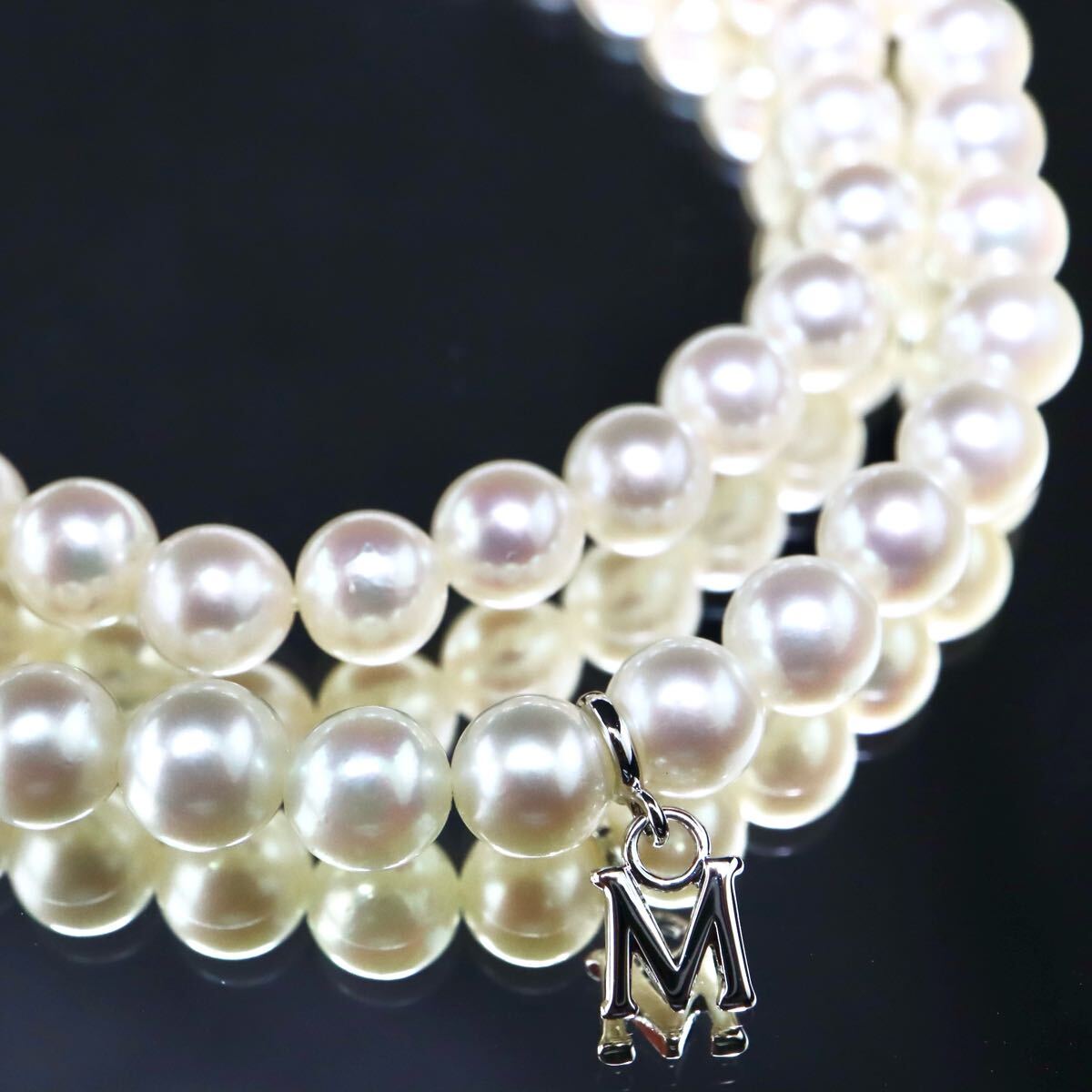 約4.5-5.0mm珠/テリ良好!!MIKIMOTO(ミキモト)◆アコヤ本真珠ネックレス◆U 約15.4g 約37.5cm pearl necklace ラウンド EE0/EH0 X76