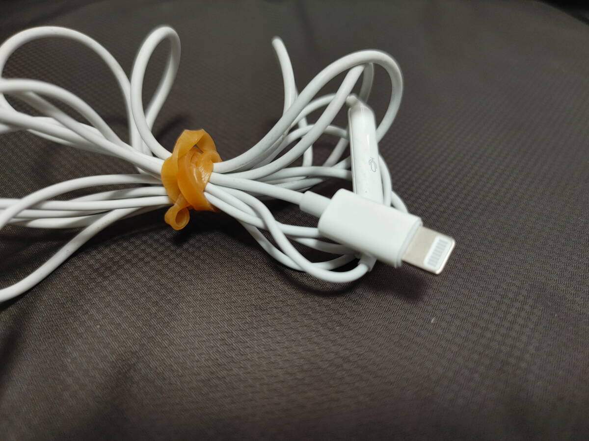 Apple イヤホン アップル イヤフォン 有線 iPhone Lightning端子 純正 (中古品) 07