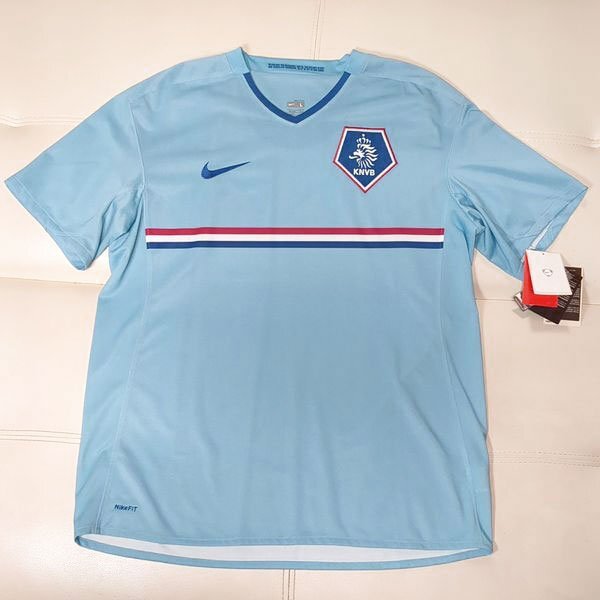 タグ付き オランダ代表 ナイキ 08-09 レプリカユニフォーム アウェイ L ゲームシャツ Netherlands football shirt Away Nike 259032