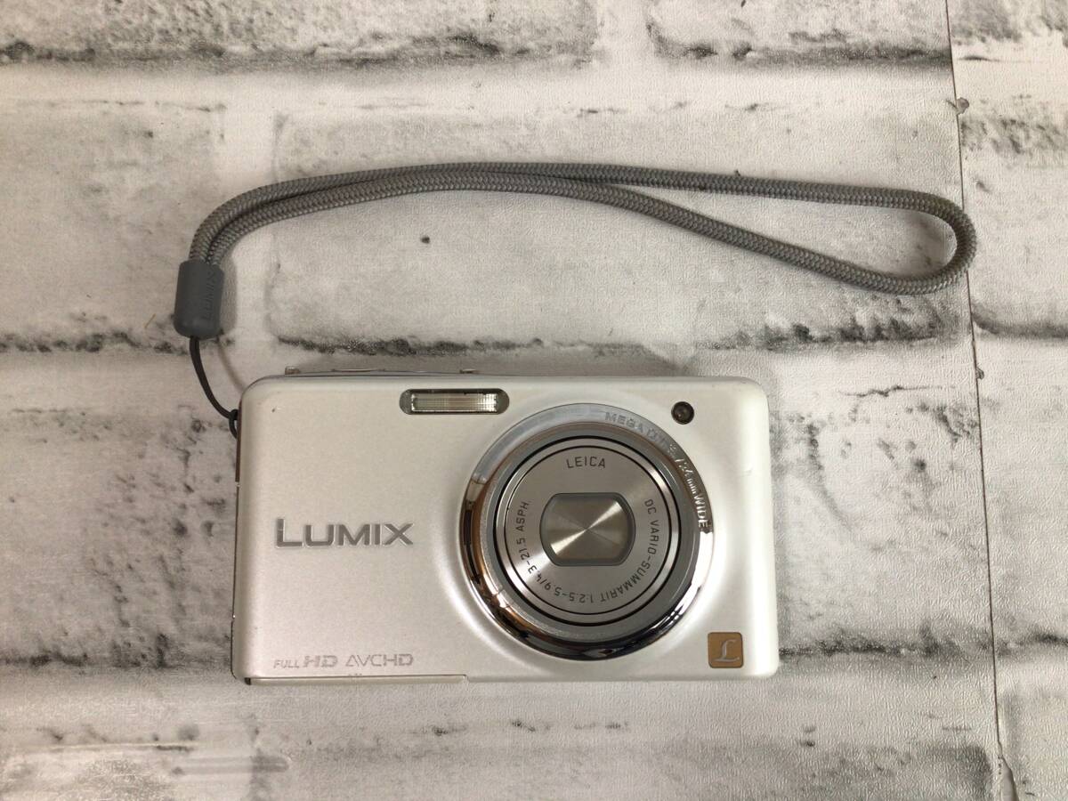 W181 Panasonic/パナソニック　デジカメ　LUMIX/ルミックス　DMC-FX77 ホワイト　コンパクトデジタルカメラ　動作未確認(rèn)　現(xiàn)狀品