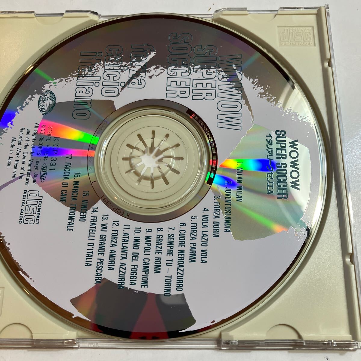 CD WOWOWスーパーサッカー　フォルツァ　カルチョ　イタリアーノ　　イタリアリーグセリエA 美品　_画像5