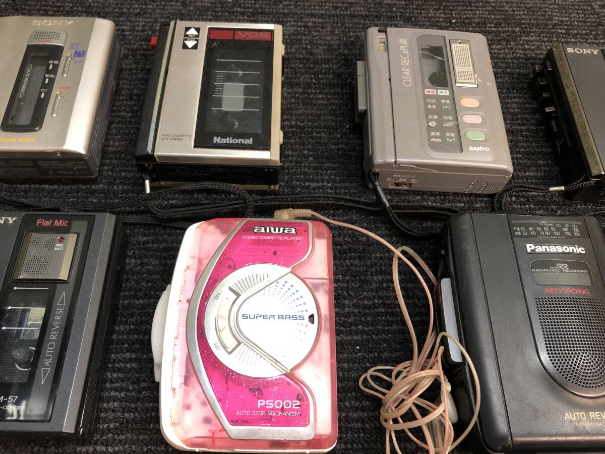 58?小型　カセットレコーダー　まとめ15臺(tái)　SONY WALKMAN/Panasonic/aiwa/CASIO など　ラジオ付き有り　寫真追加有り
