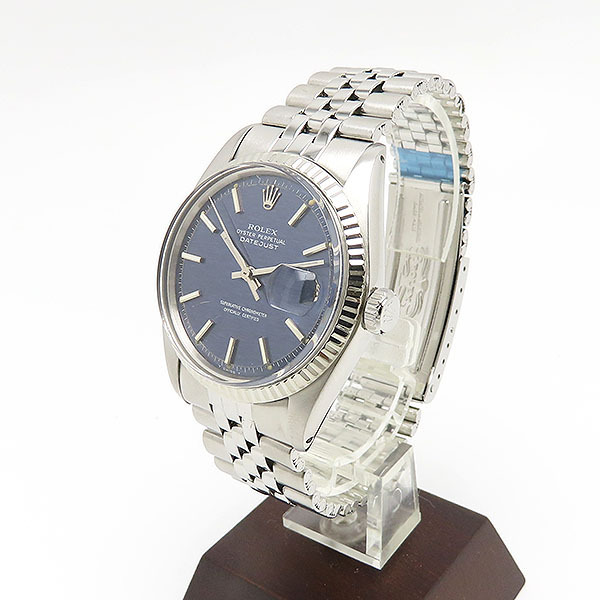【ロレックス 】1601 ブルーモザイク デイトジャスト 1971年頃 34番台 SS WG ホワイトゴールド バーインデックス 逸品質屋 21k250-1_画像2