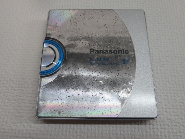 MDLP対応★Panasonic SJ-MJ88 ポータブルMDプレーヤー パナソニック リモコン/イヤホン/アダプター付き 動作品 19247③ A★??！
