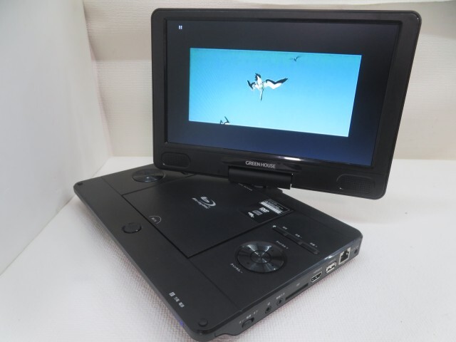 11.4型★GREEN HOUSE 11NTV1PBD ポータブルブルーレイディスクプレーヤー 地デジ?ワンセグ搭載 グリーンハウス 動作品 19320★??！