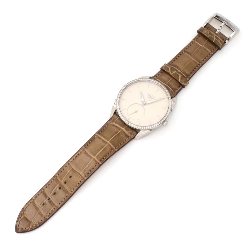 [3年保証] パルミジャーニフルリエ メンズ トンダ1950 PFC267-1262400 K18WG ダイヤベゼル 箱保 シルバー 自動巻き 腕時計 中古 送料無料_画像3