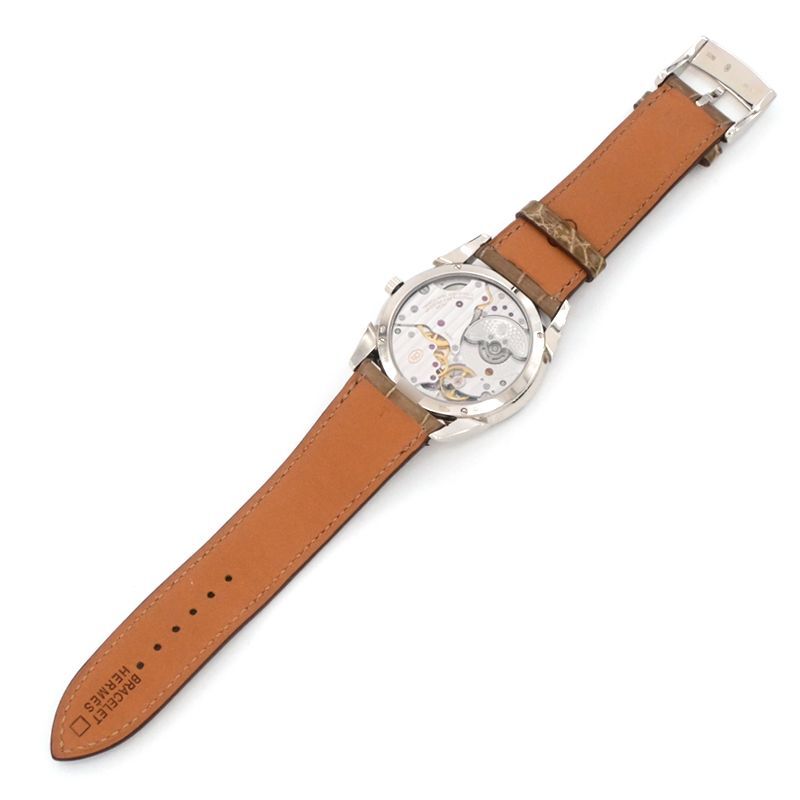 [3年保証] パルミジャーニフルリエ メンズ トンダ1950 PFC267-1262400 K18WG ダイヤベゼル 箱保 シルバー 自動巻き 腕時計 中古 送料無料_画像4