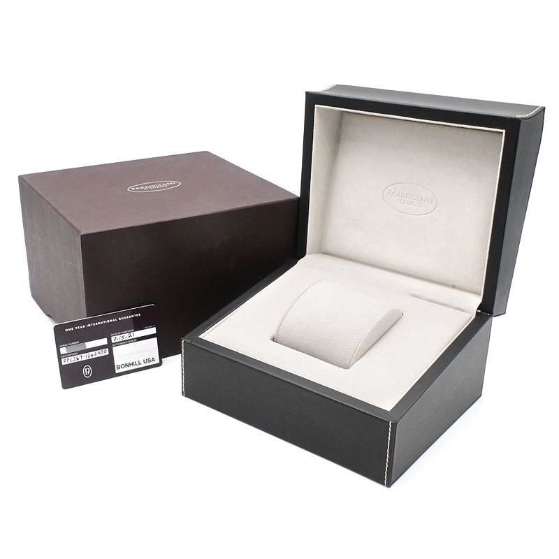 [3年保証] パルミジャーニフルリエ メンズ トンダ1950 PFC267-1262400 K18WG ダイヤベゼル 箱保 シルバー 自動巻き 腕時計 中古 送料無料_画像8