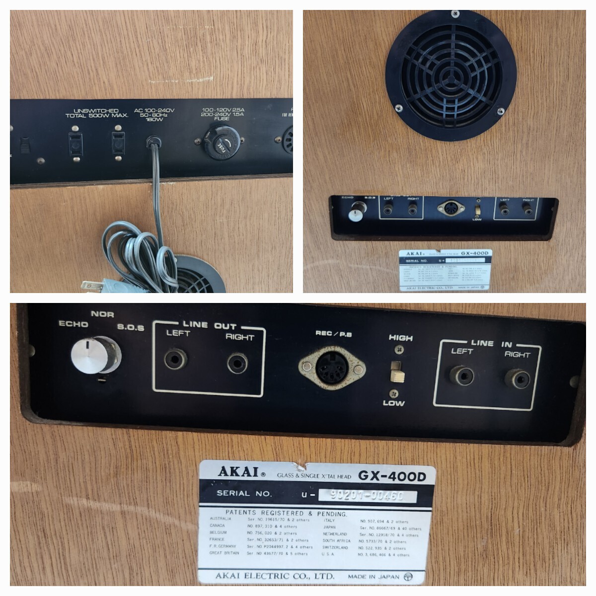 *1 иен ~*AKAI Akai открытый катушка панель звуковая аппаратура GX-400D работа товар электризация проверка settled текущее состояние товар 