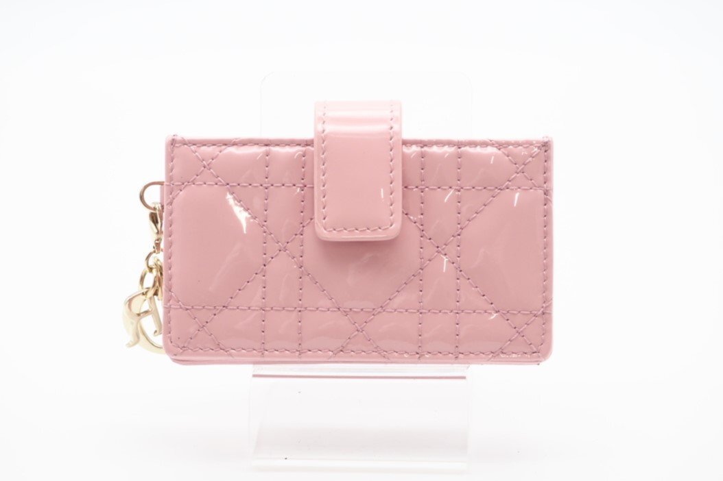 * надежный 3 большой гарантия * A разряд {Christian Dior Christian Dior / футляр для карточек } S0074OVRBpa палатка кожа Lady Dior Jasmine прекрасный 