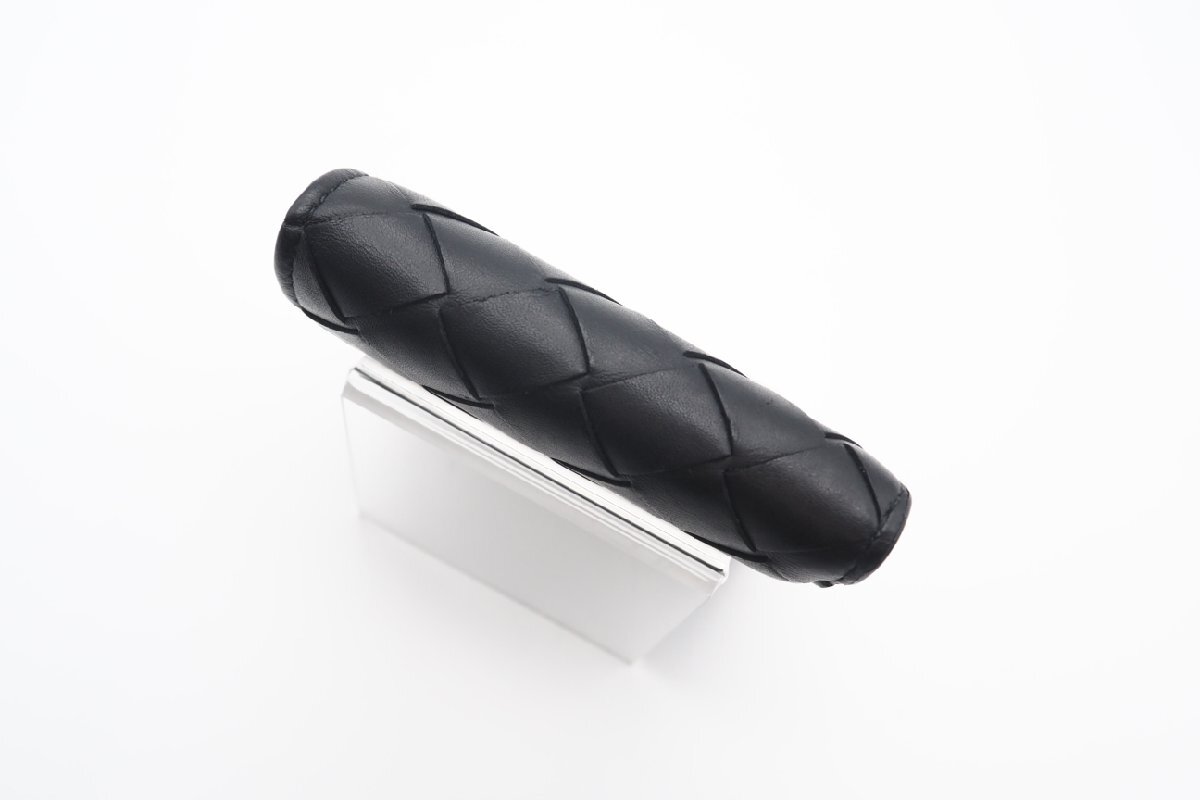 ☆安心の３大保証☆ Bランク ?BOTTEGA VENETA ボッテガ ヴェネタ/二つ折り財(cái)布? 740273 イントレチャート コインパース付き 黒 送料無(wú)料