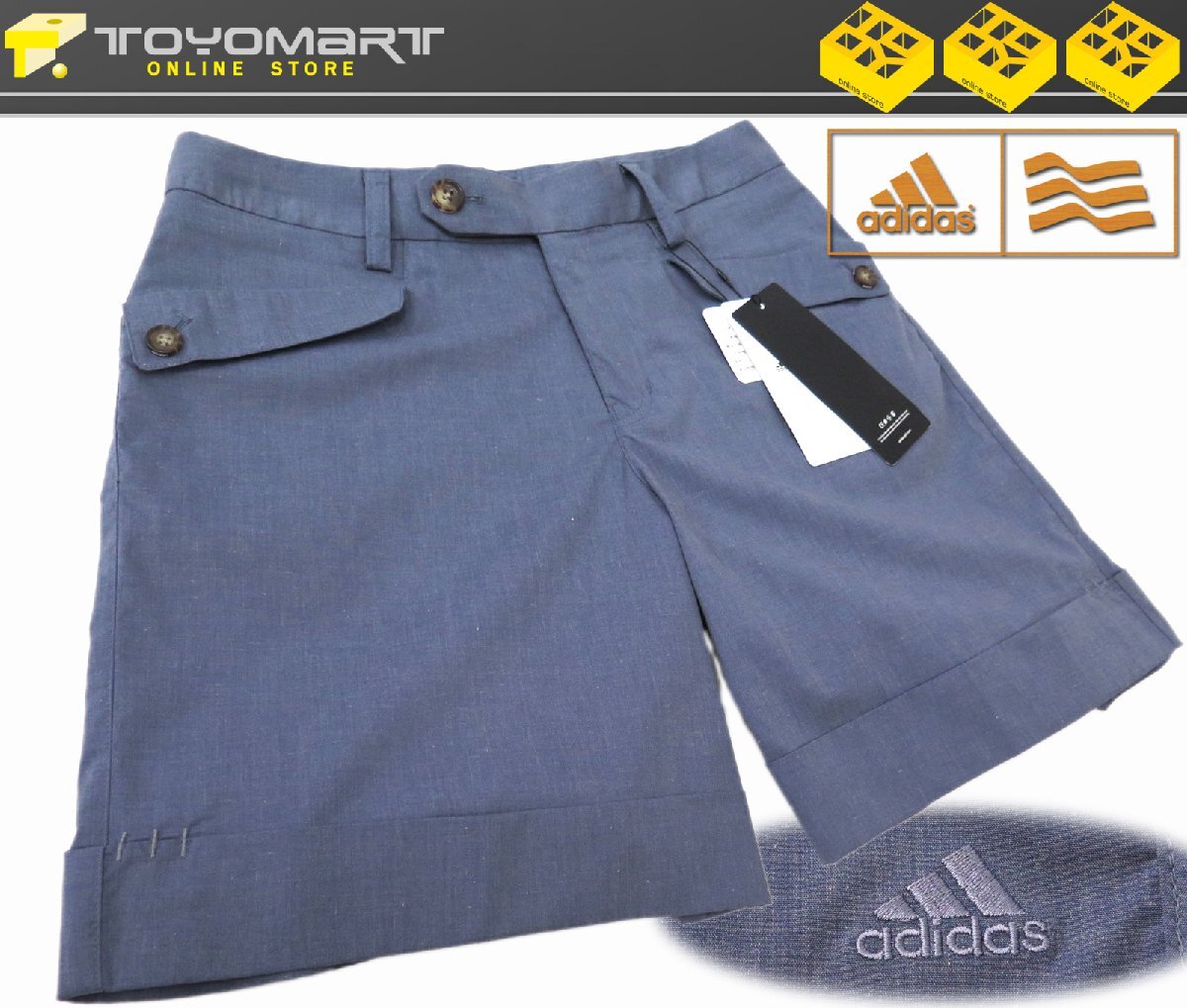 AD54●アディダスゴルフ adidas Golf （レディース）●N60090　新品　キュロットパンツ　ネイビー/L　定価9900円