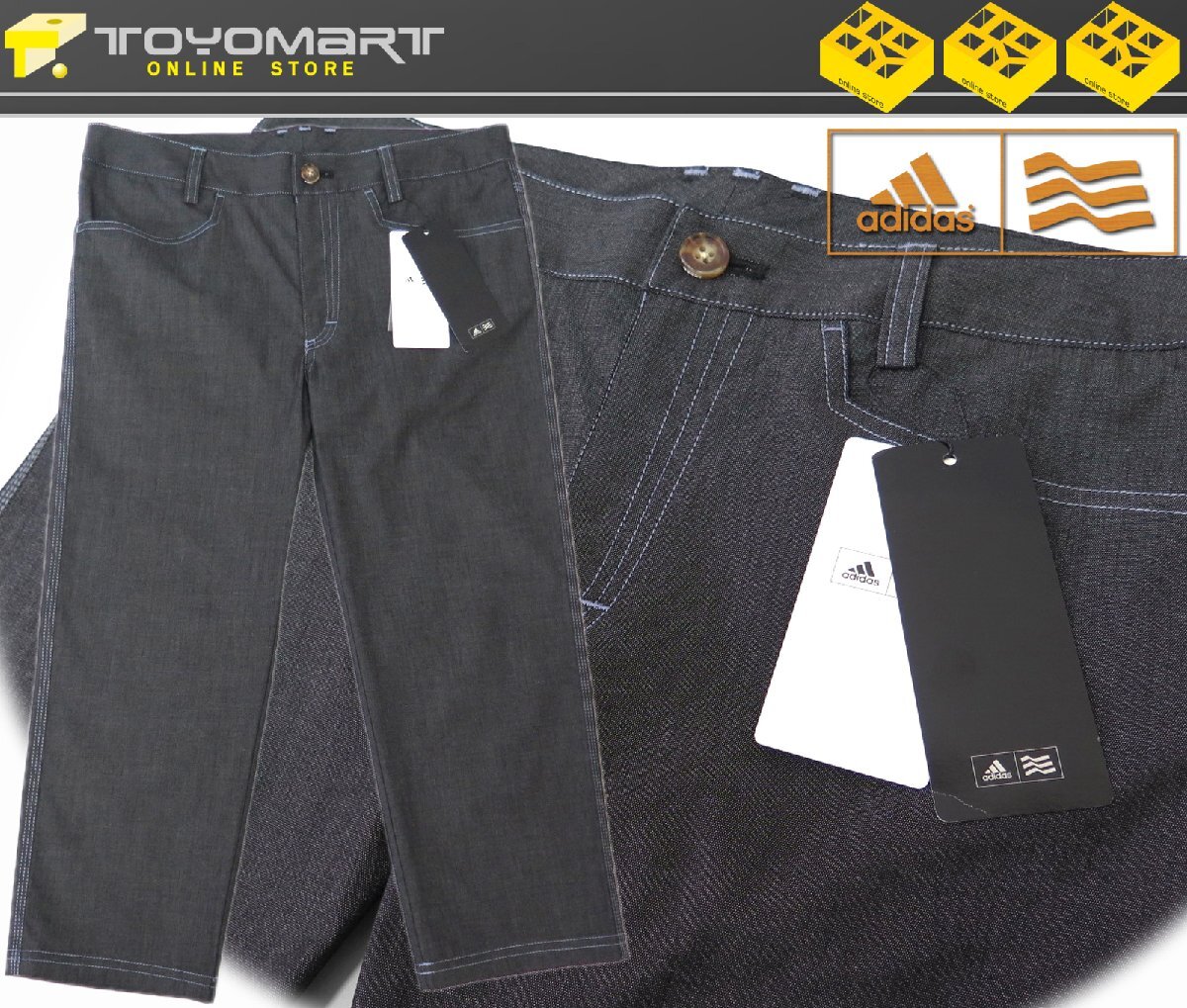 AD68●アディダスゴルフ adidas Golf （レディース）●N60053　新品　クロップドパンツ　ブラック/M　定価9900円