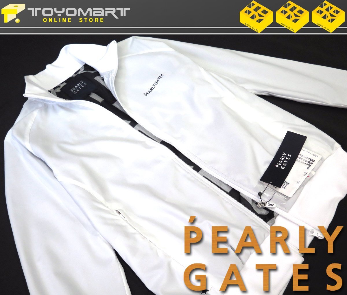G695● PEARLY GATES パーリーゲイツ ●新品 【タフレックス×サーモトロン】 フルジップジャケット　ホワイト/M　定価40700円