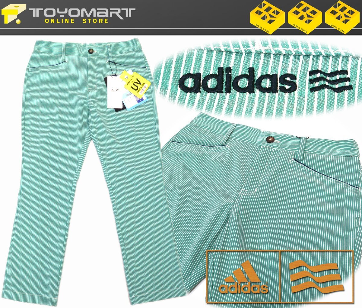 AD60●アディダスゴルフ adidas Golf （レディース）●N60972　新品　クロップドパンツ　グリーン/S　定価9900円