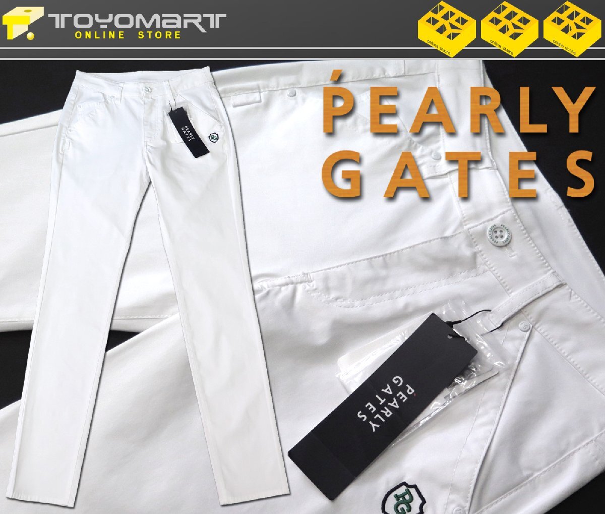 G204● PEARLY GATES パーリーゲイツ ●新品 【ホワイトガードPLUS】 ハイパワーストレッチ レディースロングパンツ　白/SS　定価24200円