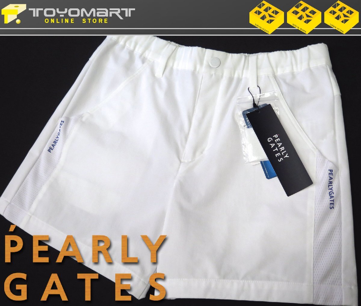 G537● PEARLY GATES パーリーゲイツ ●新品 【MOVE FIT】 ストレッチショートパンツ　ホワイト/M　定価25300円