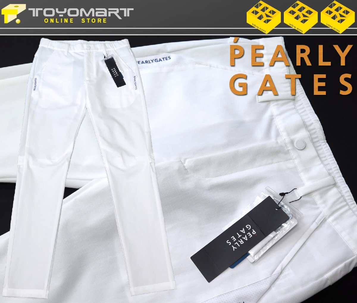 G365● PEARLY GATES パーリーゲイツ ●新品 【MOVE FIT】 ストレッチ　レディース ロングパンツ　ホワイト/S　定価26400円
