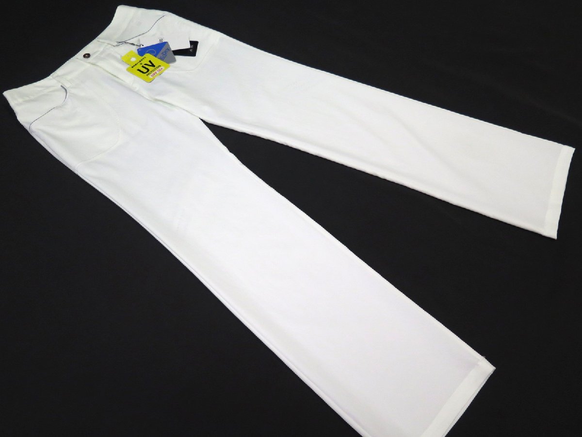 AD102●アディダスゴルフ adidas Golf （レディース）●N60154　新品　Static-Dry ストレッチ ロングパンツ　ホワイト/M　定価9900円
