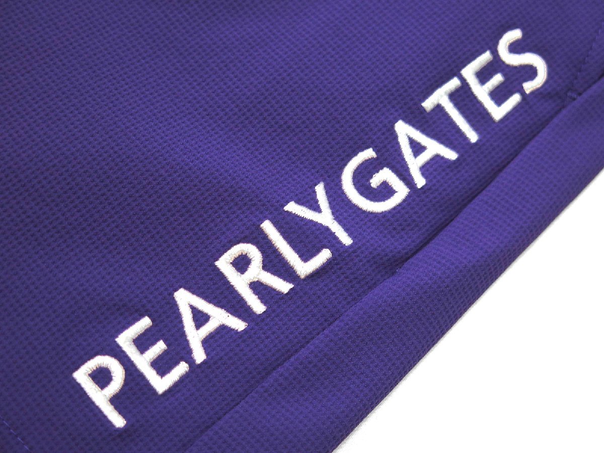 G589● PEARLY GATES パーリーゲイツ ●新品　ナイロン 2WAY ドビーストレッチ×クールドッツ ショートパンツ　パープル/SS　定価24200円