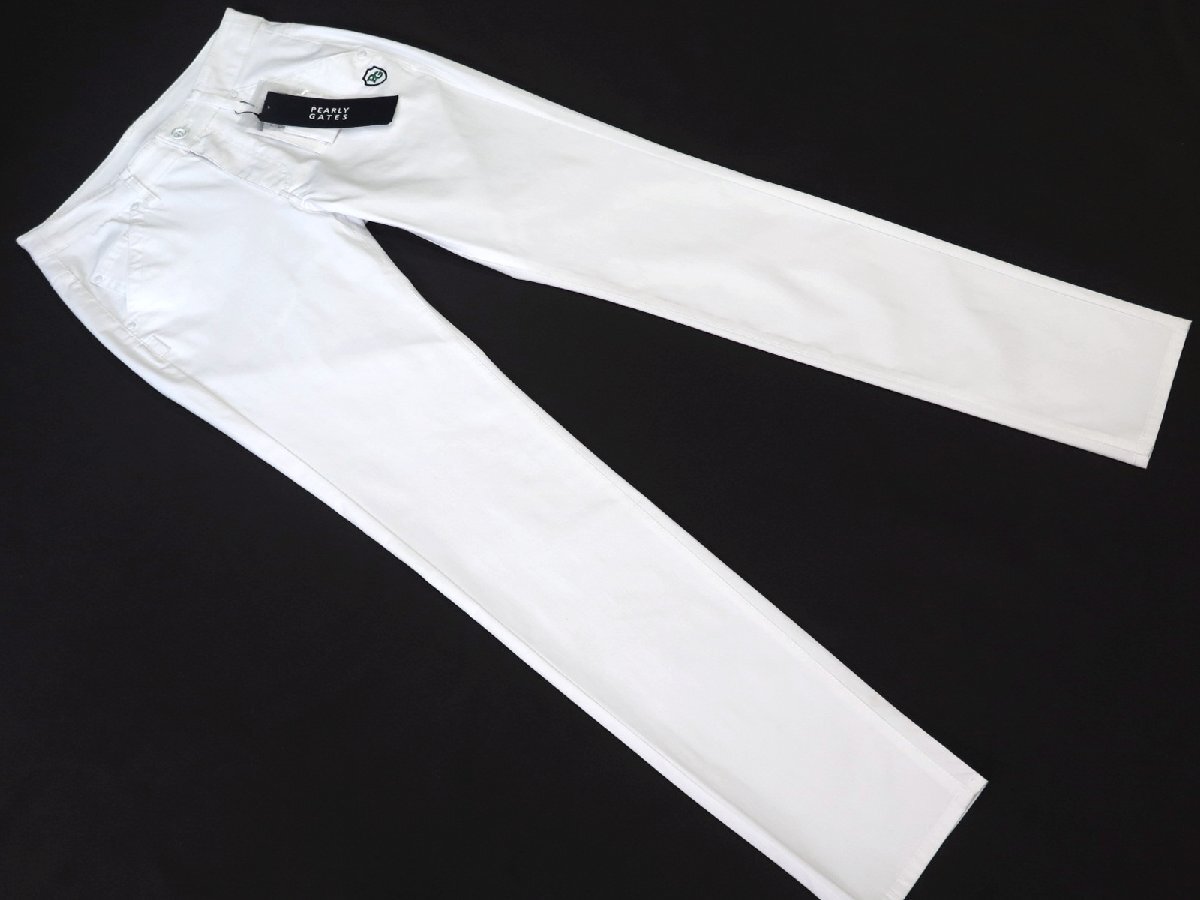 G204● PEARLY GATES パーリーゲイツ ●新品 【ホワイトガードPLUS】 ハイパワーストレッチ レディースロングパンツ　白/SS　定価24200円