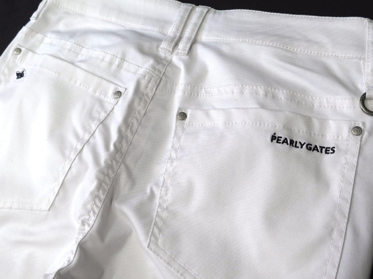 G201● PEARLY GATES パーリーゲイツ ●新品 【フライングラビット】 ハイパワーストレッチ レディース ロングパンツ　白/S　定価23100円