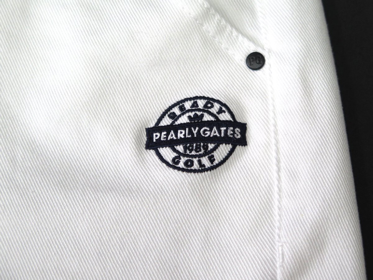 G409● PEARLY GATES パーリーゲイツ ●新品 【特殊加工ツイル】 ハイパワーストレッチ ショートパンツ　ホワイト/S　定価24200円