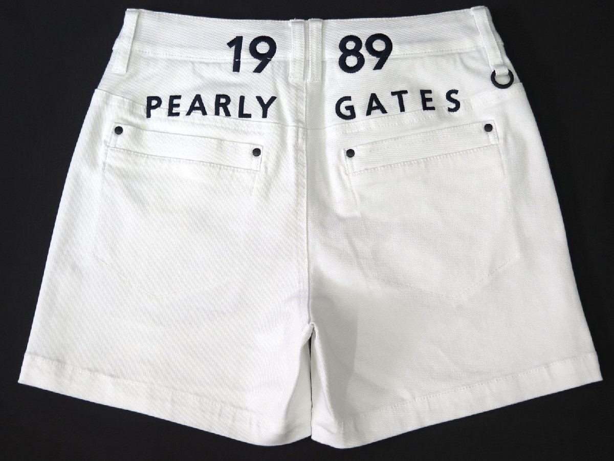 G409● PEARLY GATES パーリーゲイツ ●新品 【特殊加工ツイル】 ハイパワーストレッチ ショートパンツ　ホワイト/S　定価24200円