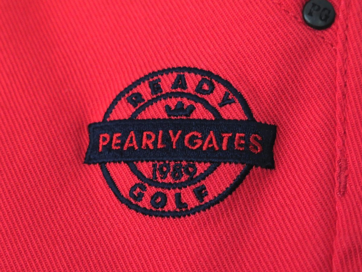 G364● PEARLY GATES パーリーゲイツ ●新品 【特殊加工ツイル】 ハイパワーストレッチ レディースパンツ　レッド/M　定価25300円