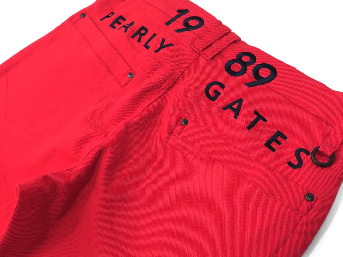 G364● PEARLY GATES パーリーゲイツ ●新品 【特殊加工ツイル】 ハイパワーストレッチ レディースパンツ　レッド/M　定価25300円