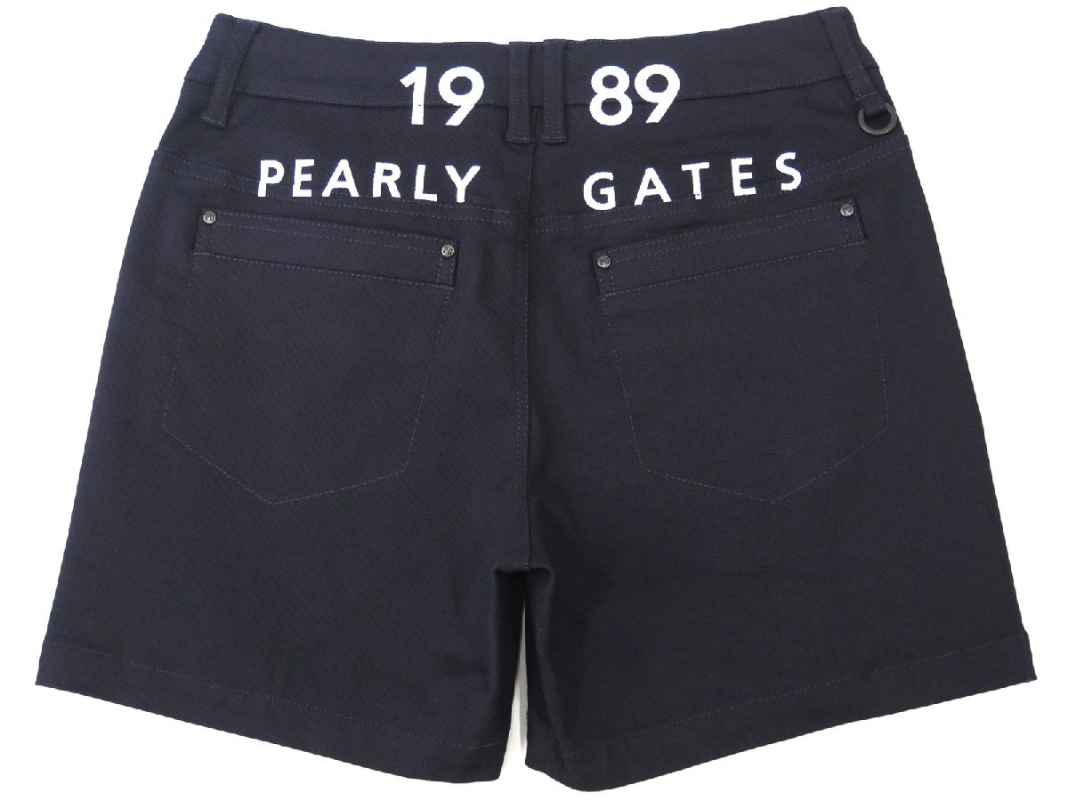 G443● PEARLY GATES パーリーゲイツ ●新品 【特殊加工ツイル】 ハイパワーストレッチ ショートパンツ　濃紺/S　定価24200円