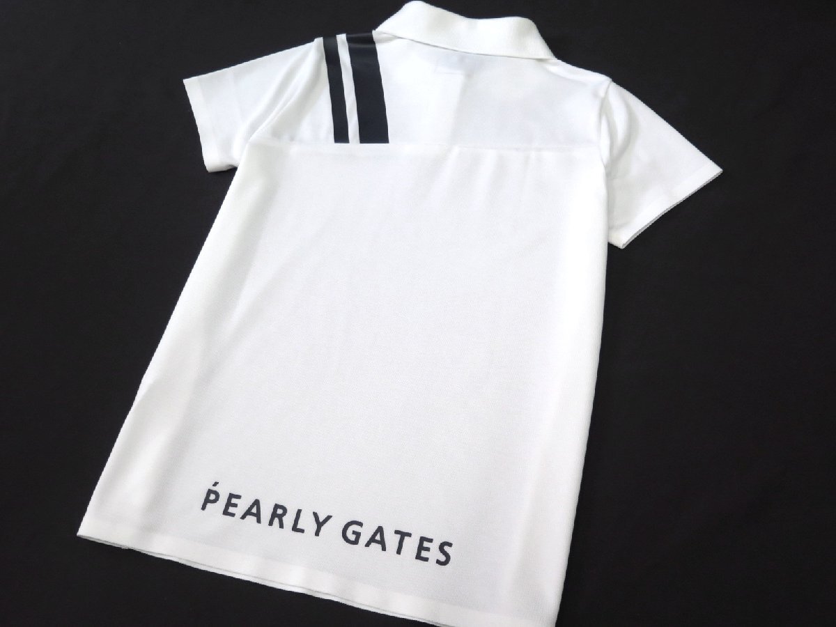 G592● PGG ピージージ (パーリーゲイツ) ●新品　鹿の子　ストレッチ レディース ポロシャツ　ホワイト/S　定価16500円